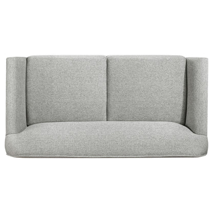 Vaughn 2-piece Fabric Upholstered Flared Arm Sofa Set Grey
