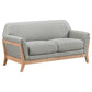 Vaughn Fabric Upholstered Flared Arm Loveseat Grey