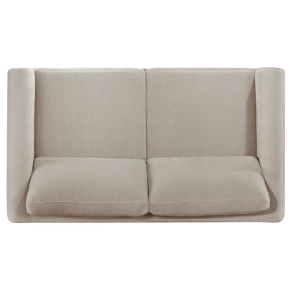 Islington 3-piece Upholstered Panel Arm Sofa Set Taupe