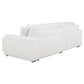 Jacana Corduroy Upholstered Dual Power Chaise Sofa Ivory