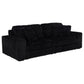 Jacana Corduroy Upholstered Dual Power Chaise Sofa Black