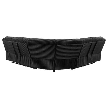 Atkinson Upholstered Reclining Sectional Sofa Black