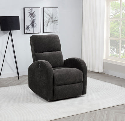 Grant Fabric Upholstered Power Recliner Chair Charcoal Grey