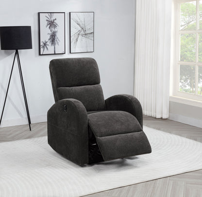 Grant Fabric Upholstered Power Recliner Chair Charcoal Grey