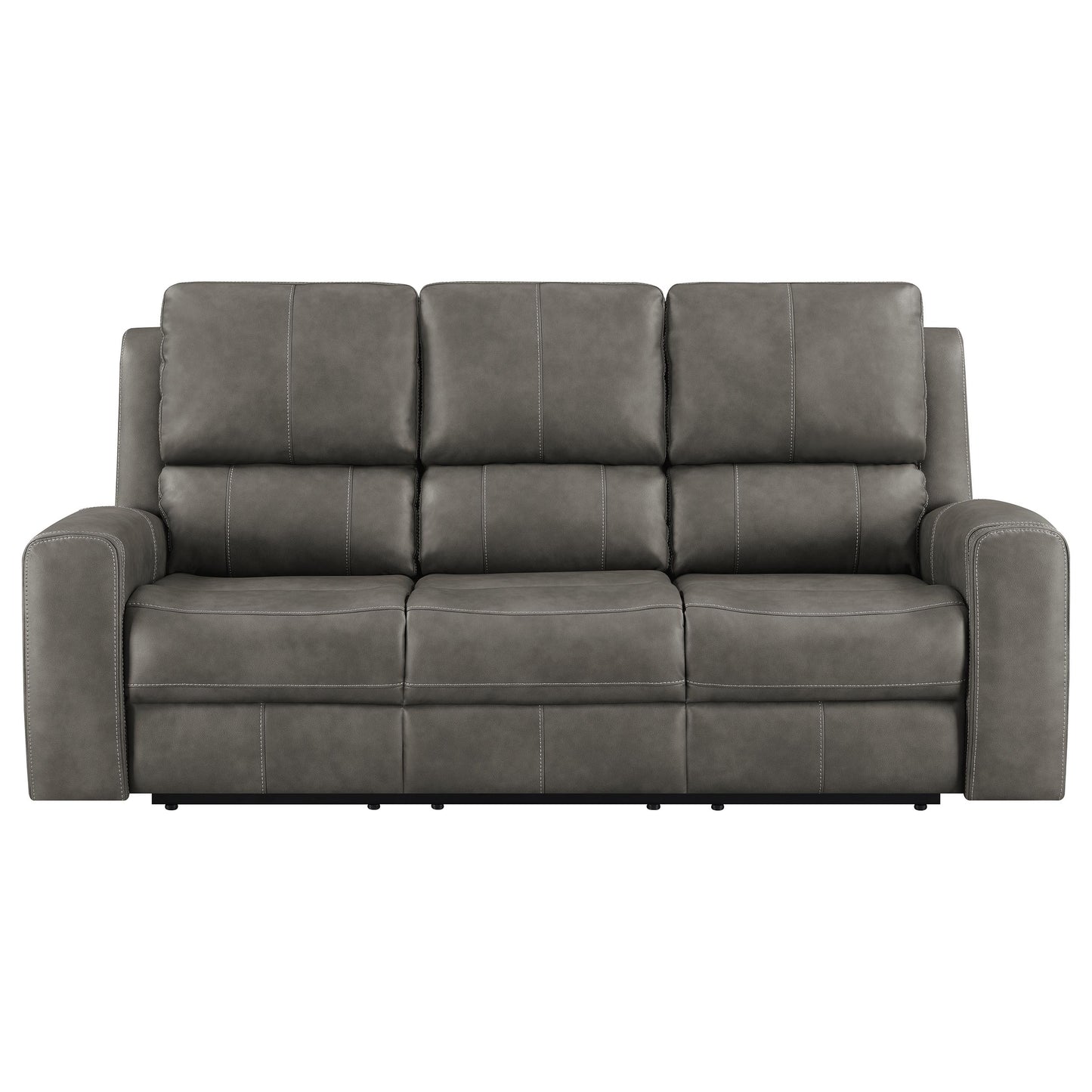 Brickston Triple Power Reclining Sofa Charcoal