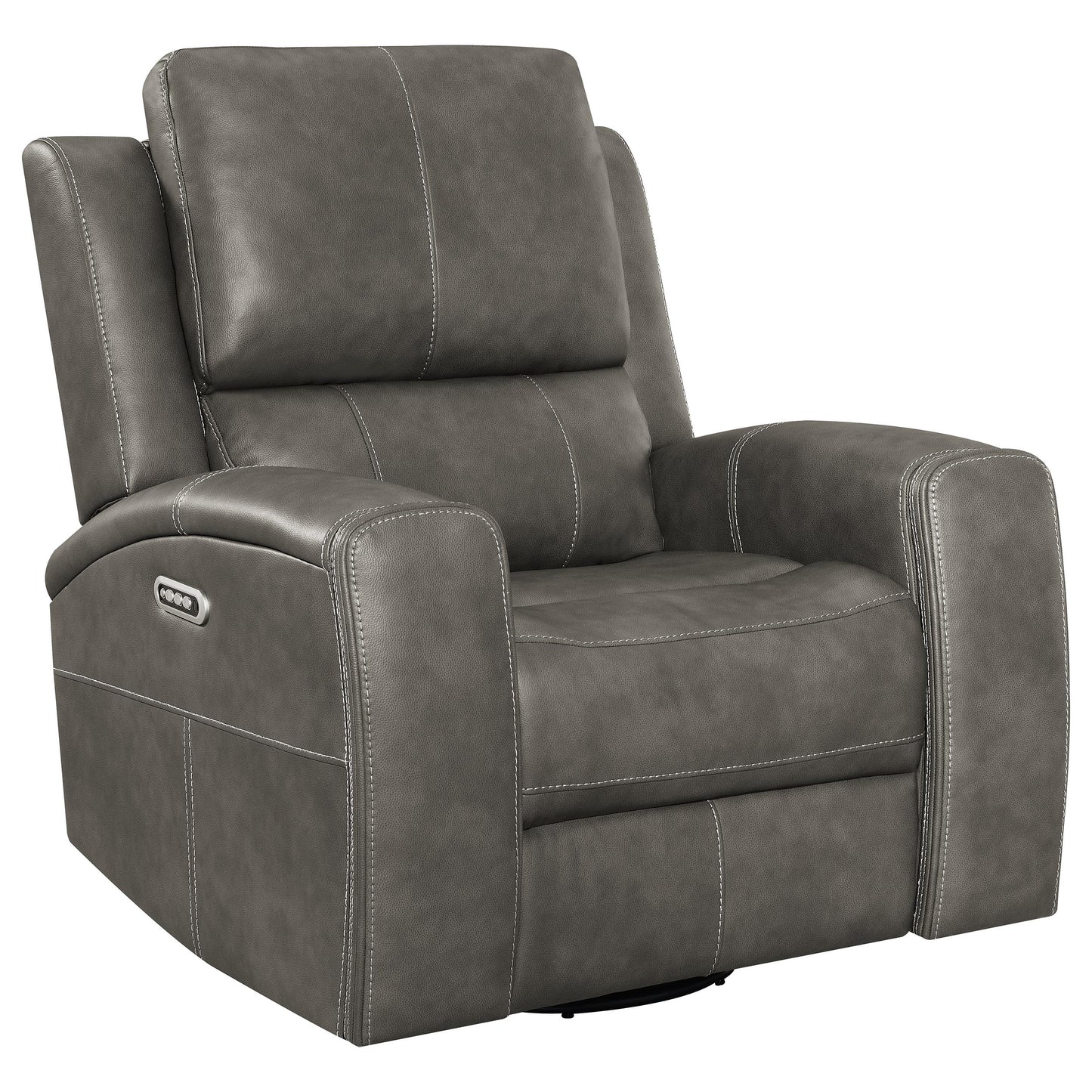 Brickston Triple Power Swivel Glider Recliner Charcoal