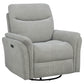 Adler Upholstered Power Swivel Glider Recliner Ivory