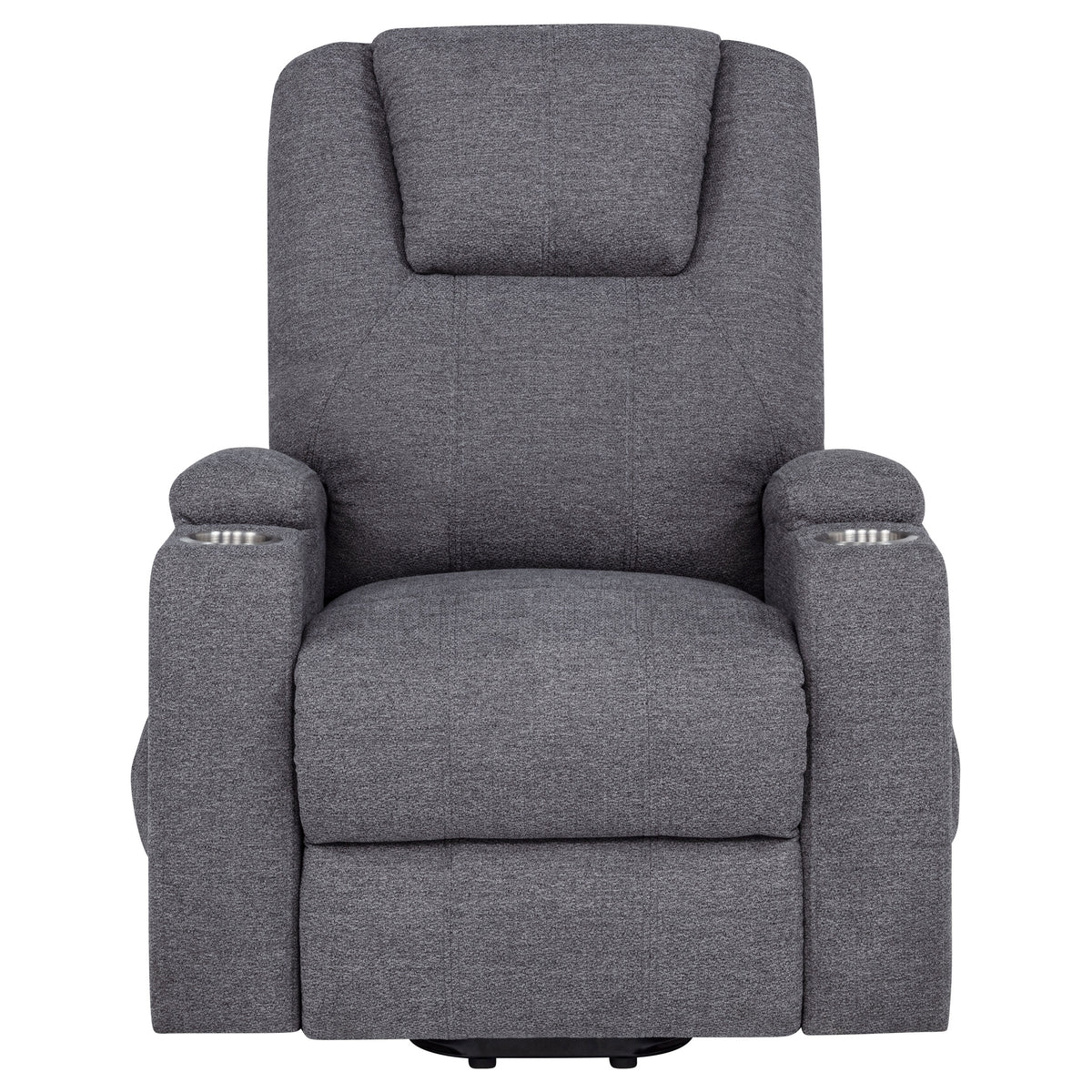 Louie Chenille Upholstered Power Lift Massage Chair Grey