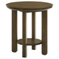 Ottowa 2-piece Round Wood Coffee Table Set Brown