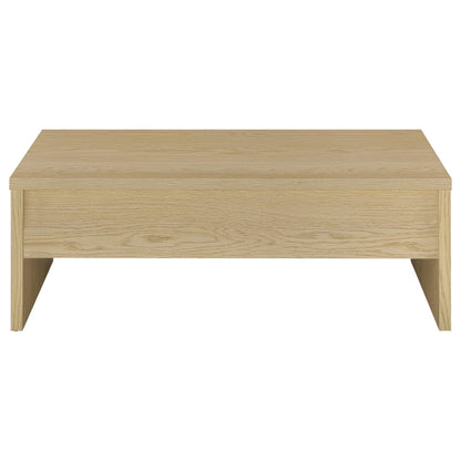 Canoga 2-piece Lift Top Cocktail Coffee Table Set Light Oak