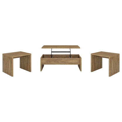 Canoga 3-piece Lift Top Cocktail Coffee Table Set Mango