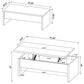 Canoga 3-piece Lift Top Cocktail Coffee Table Set Mango