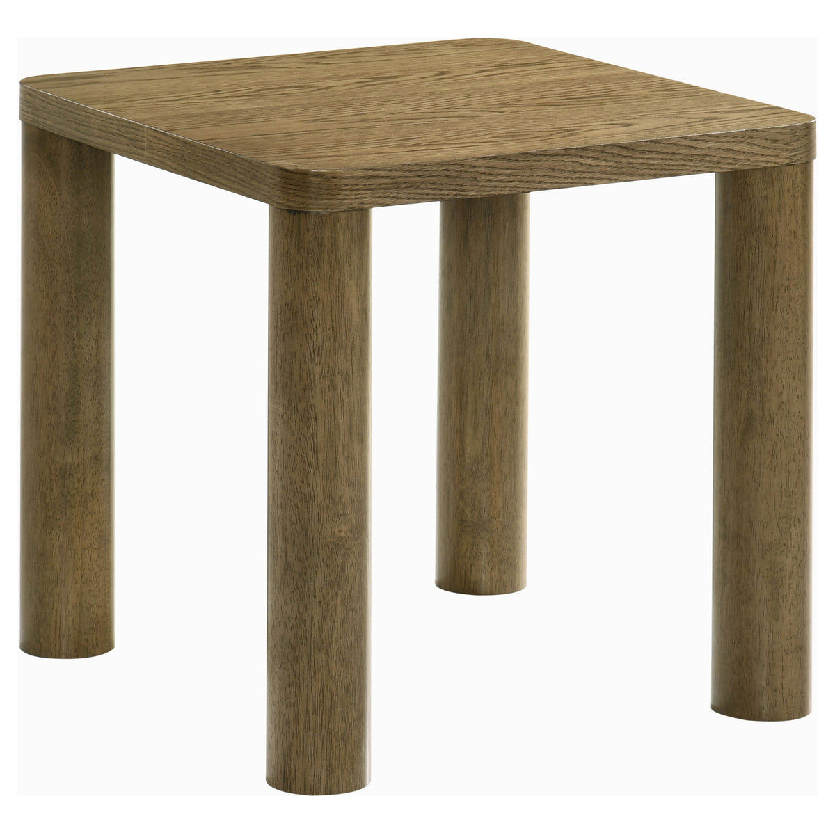 Castlewood Engineered Wood Accent Side End Table Brown Oak