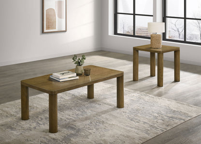 Castlewood Engineered Wood Accent Side End Table Brown Oak
