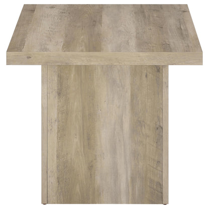 Devar Square Engineered Wood End Table Distressed Pine