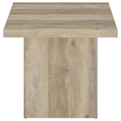 Devar 3-piece Square Coffee End Table Set Distressed Pine