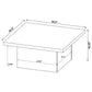 Devar 3-piece Square Coffee End Table Set Distressed Pine