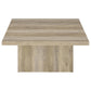 Devar 3-piece Square Coffee End Table Set Distressed Pine