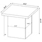 Devar Square Engineered Wood Side End Table White High Gloss