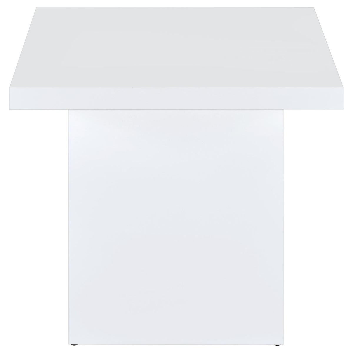 Devar 2-piece Square Coffee End Table Set White High Gloss