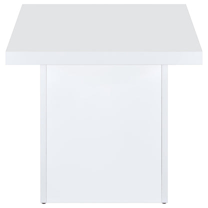 Devar 2-piece Square Coffee End Table Set White High Gloss