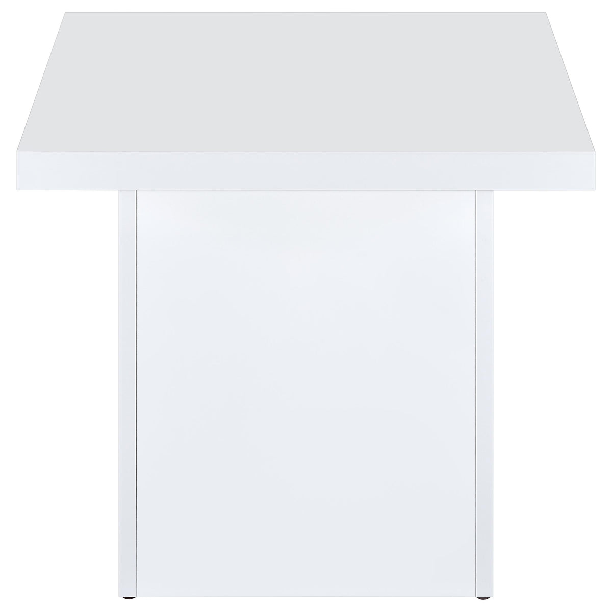 Devar 2-piece Square Coffee End Table Set White High Gloss