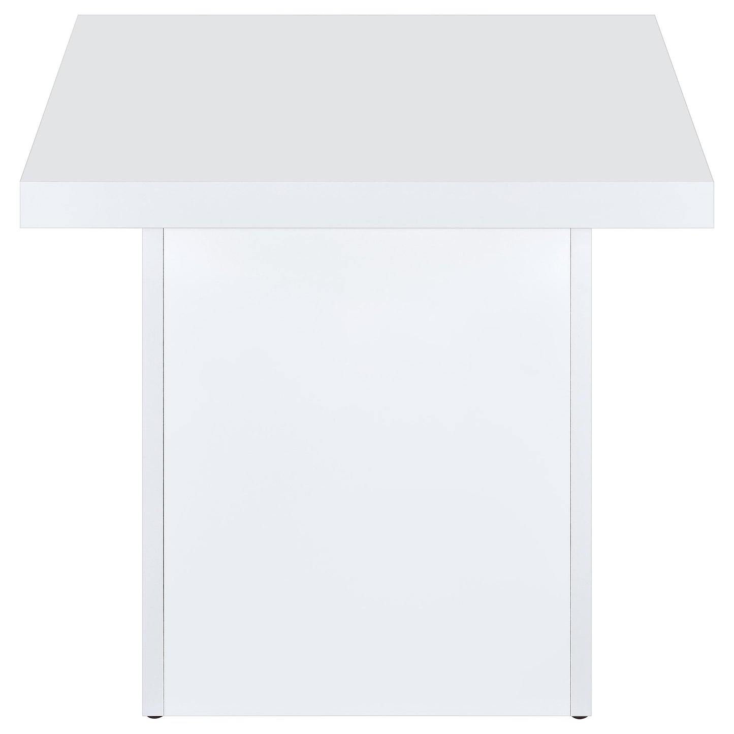 Devar 2-piece Square Coffee End Table Set White High Gloss
