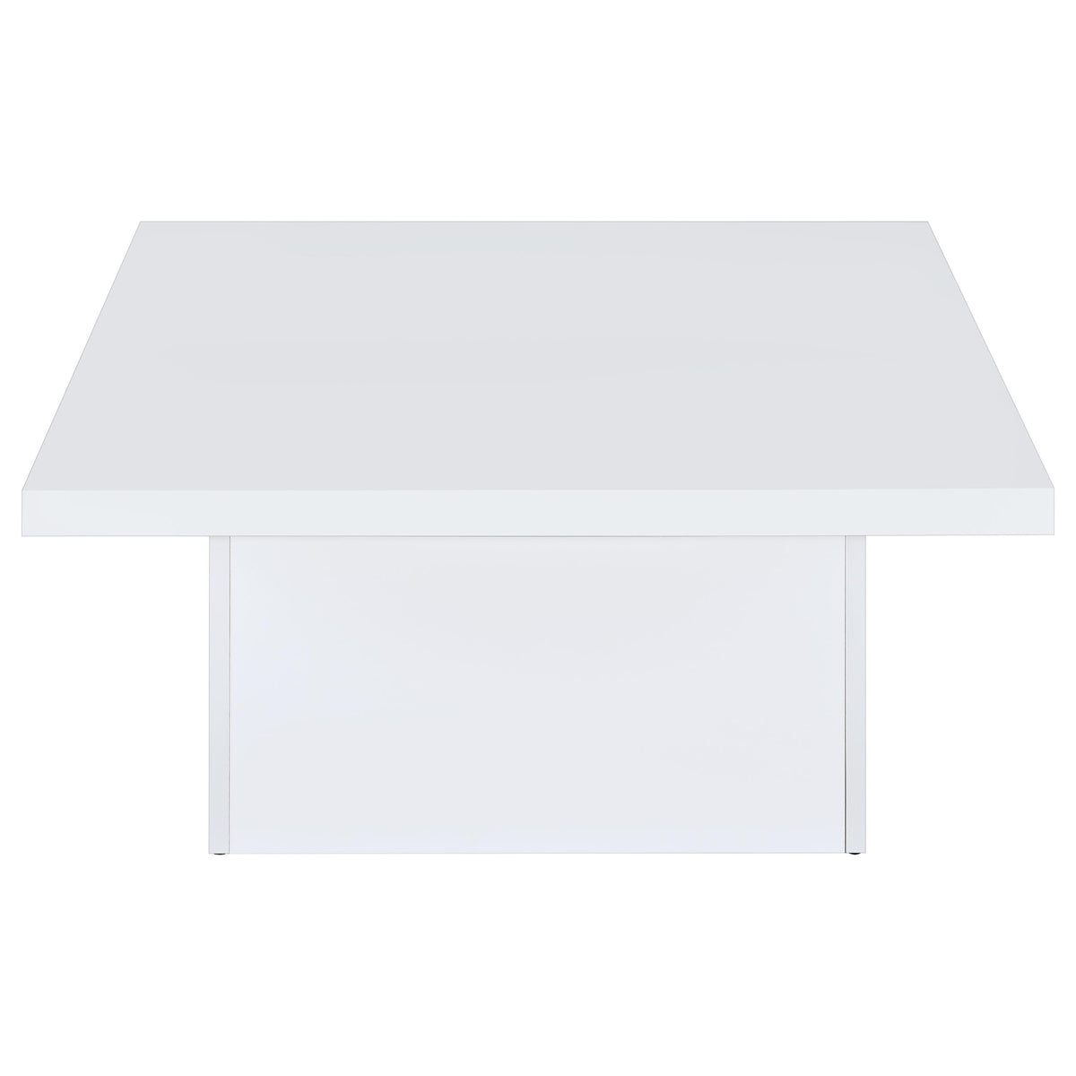 Devar 2-piece Square Coffee End Table Set White High Gloss