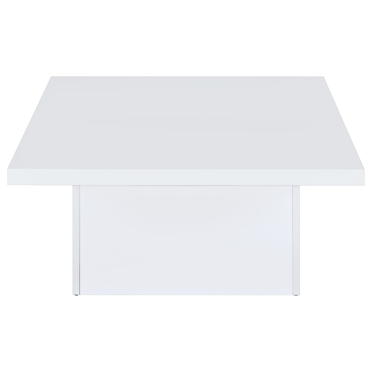 Devar 2-piece Square Coffee End Table Set White High Gloss