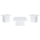 Devar 3-piece Square Coffee End Table Set White High Gloss