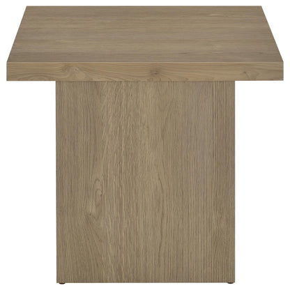 Devar 3-piece Square Cocktail Coffee End Table Set Latte