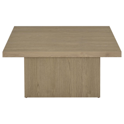 Devar 3-piece Square Cocktail Coffee End Table Set Latte