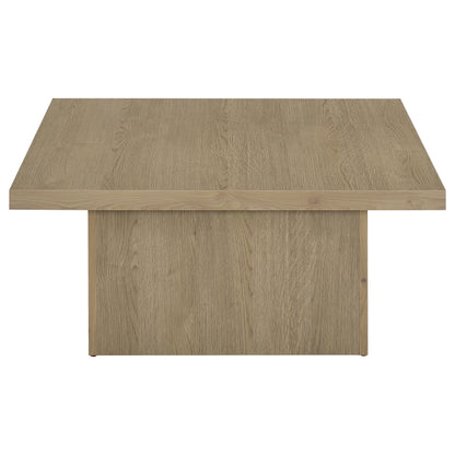 Devar 3-piece Square Cocktail Coffee End Table Set Latte