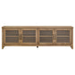 Brenham 79-inch 4-door TV Stand Media Console Washed Oak