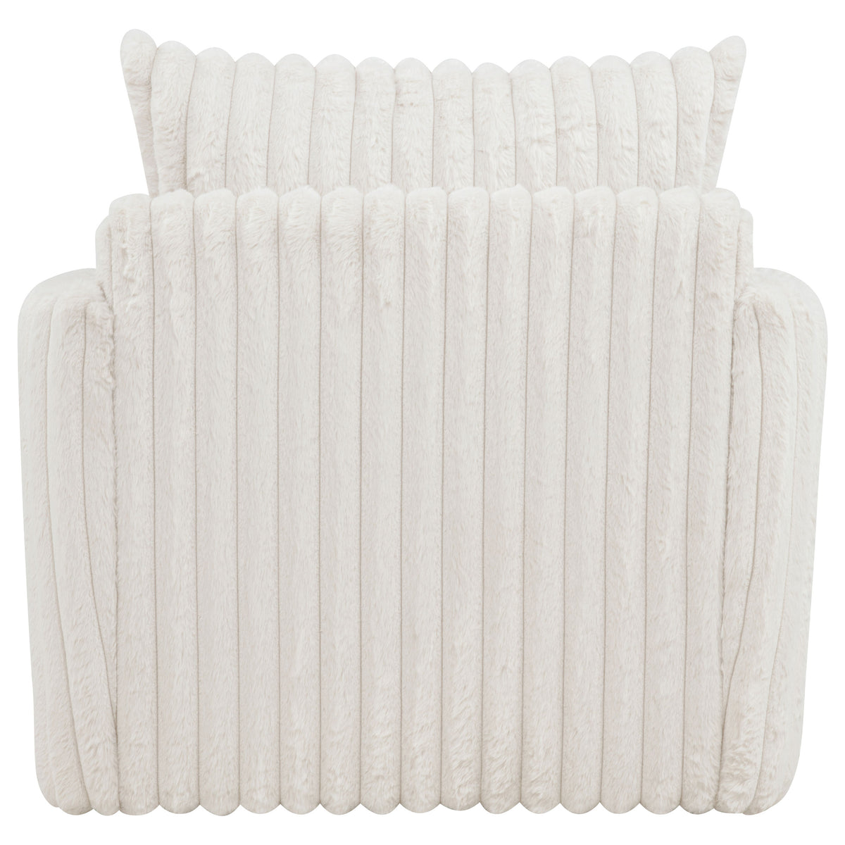 Sarco Corduroy Upholstered Swivel Accent Arm Chair Ivory