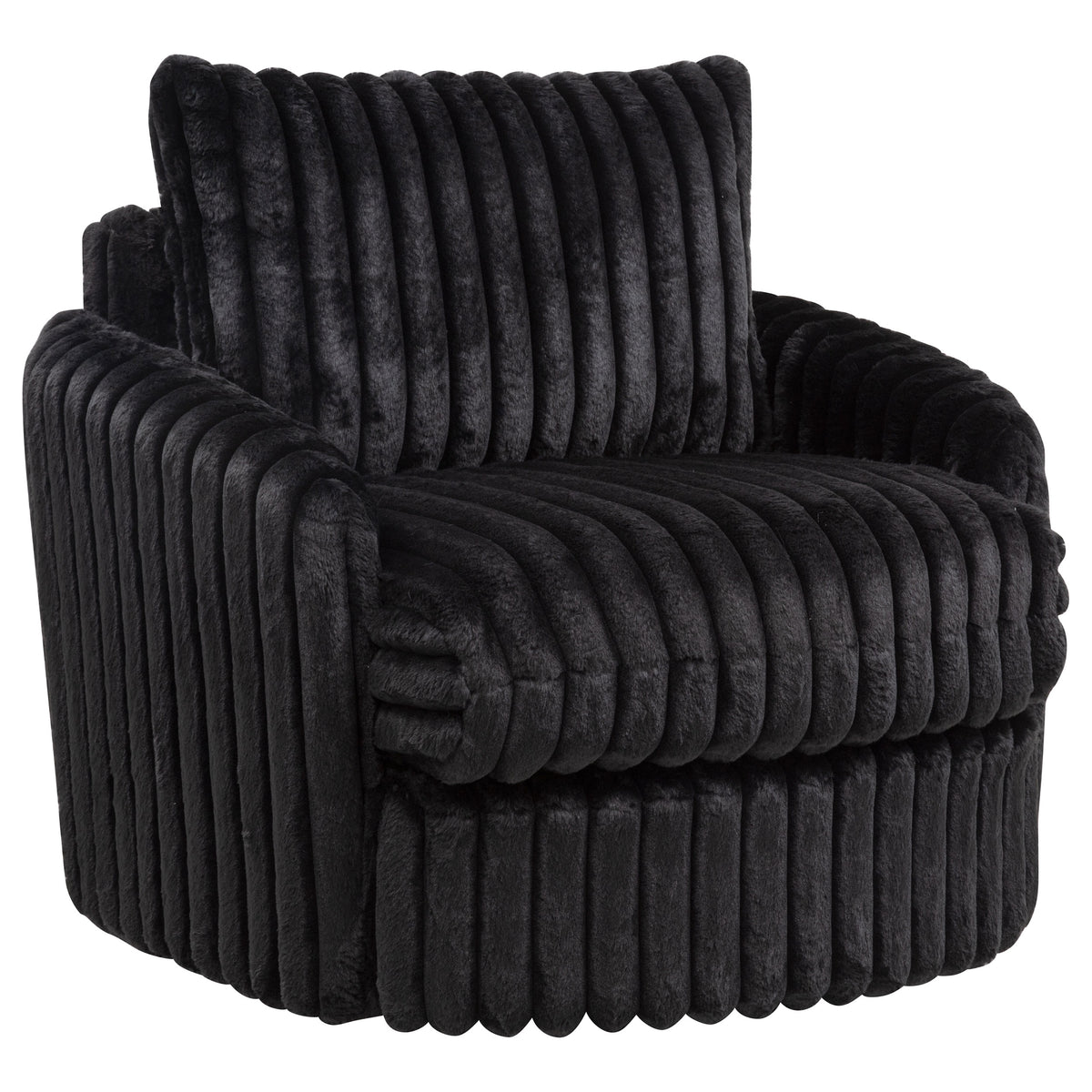 Sarco Corduroy Upholstered Swivel Accent Arm Chair Black