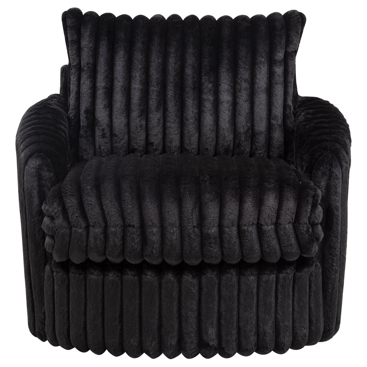 Sarco Corduroy Upholstered Swivel Accent Arm Chair Black