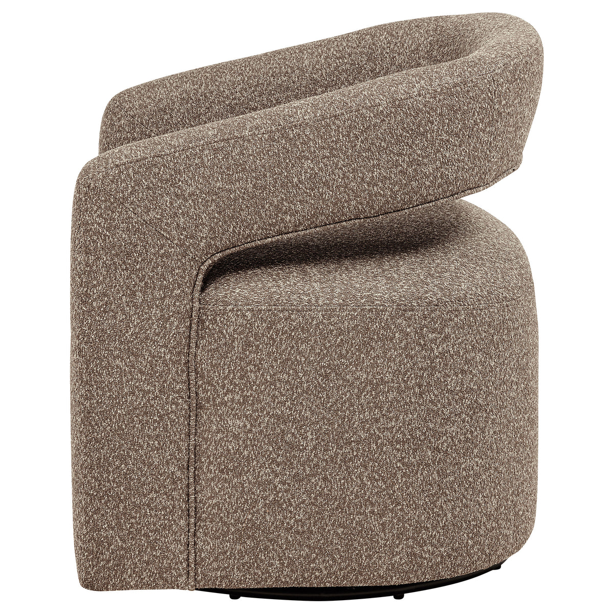 Westhill Boucle Upholstered Swivel Accent Chair Rocky Road
