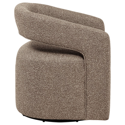 Westhill Boucle Upholstered Swivel Accent Chair Rocky Road