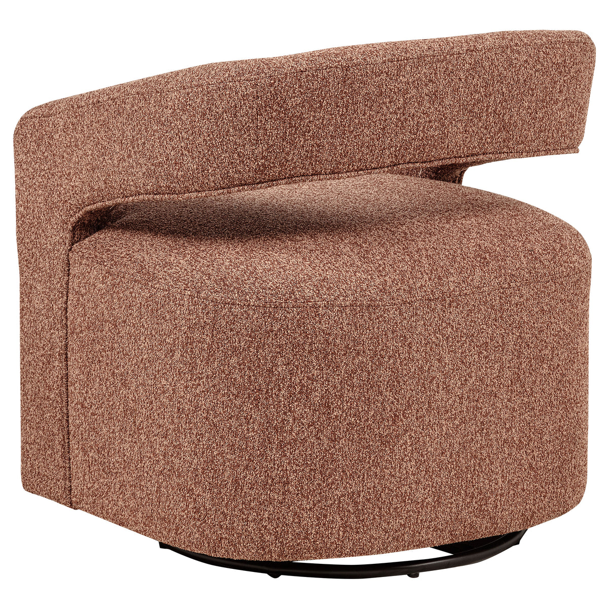 Westhill Boucle Upholstered Swivel Accent Chair Berry