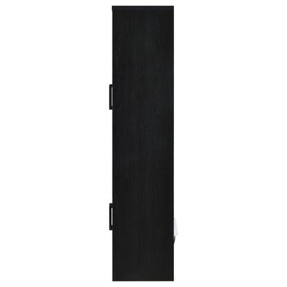 Riva 4-door Tall Accent Display Cabinet LED Lighting Black