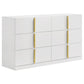 Ines 5-piece Queen Bedroom Set Grey and White High Gloss