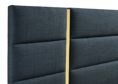 Ines 4-piece Eastern King Bedroom Set Navy and White High Gloss