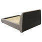 Mokena 46-inch Upholstered California King Platform Bed Taupe
