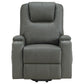 Armstrong Upholstered Power Lift Massage Recliner Grey
