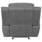 Bahrain Upholstered Glider Recliner Charcoal