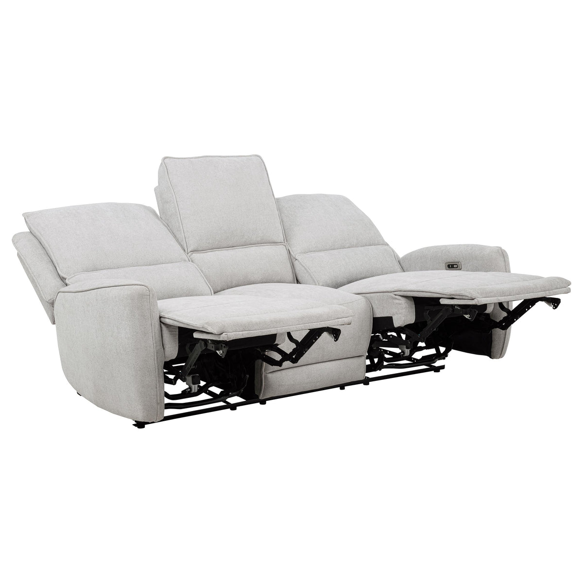 Sylmar 2-piece Chenille Power Reclining Sofa Set Dove Grey