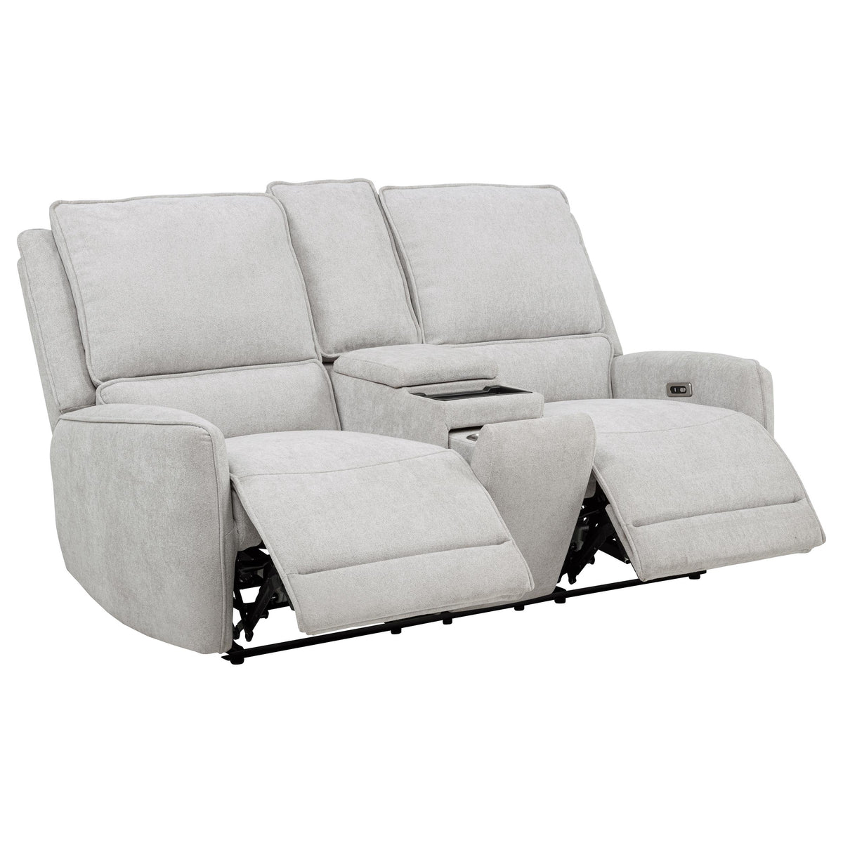 Sylmar 3-piece Chenille Power Reclining Sofa Set Dove Grey