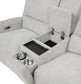 Sylmar Chenille Upholstered Power Reclining Loveseat Dove Grey