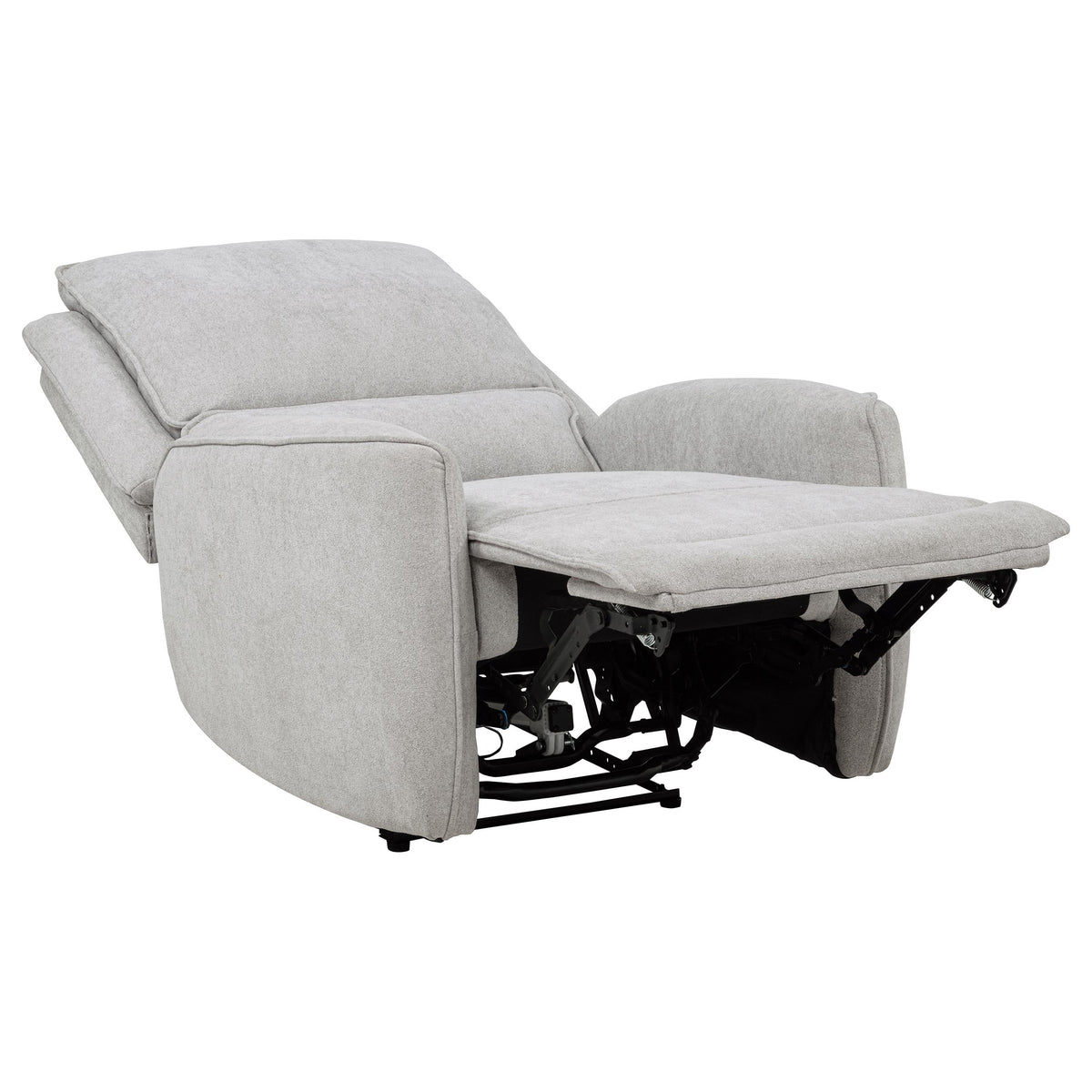 Sylmar Chenille Upholstered Power Recliner Dove Grey